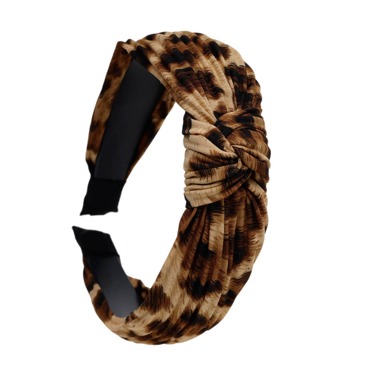 Plissé animal hairband with knot 2,9cm