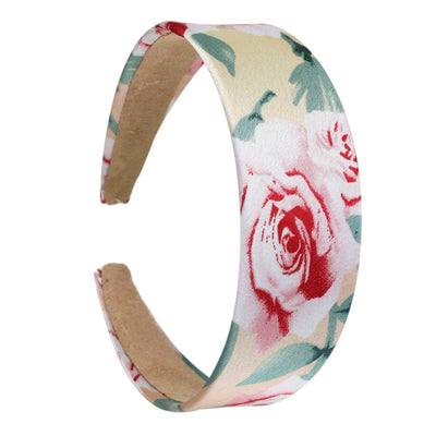 Rose patterned wide hair collar 4cm