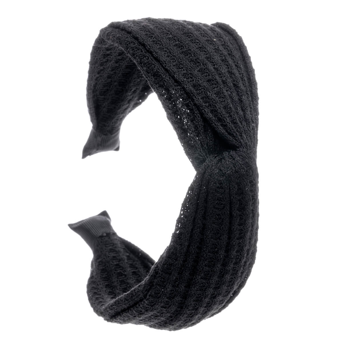 Wide monochrome hairband with knot 6cm