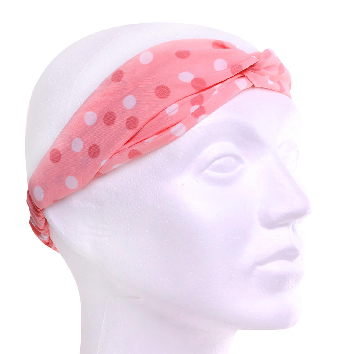 Polka dot fabric elastic hairband