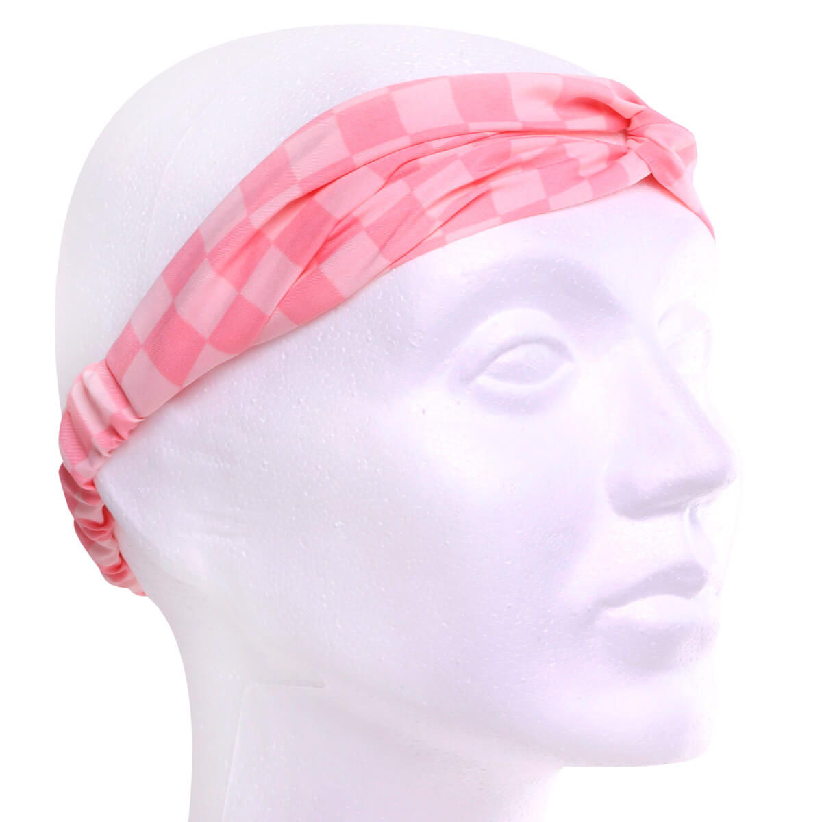 Plaid fabric elastic hairband