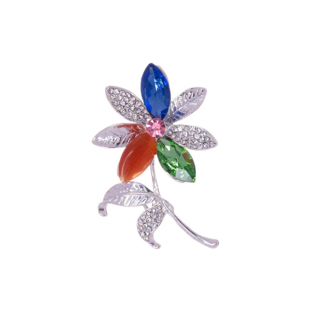 A glittering flower of the brooch