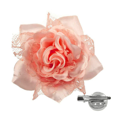 Lace rose hair flower and costume flower