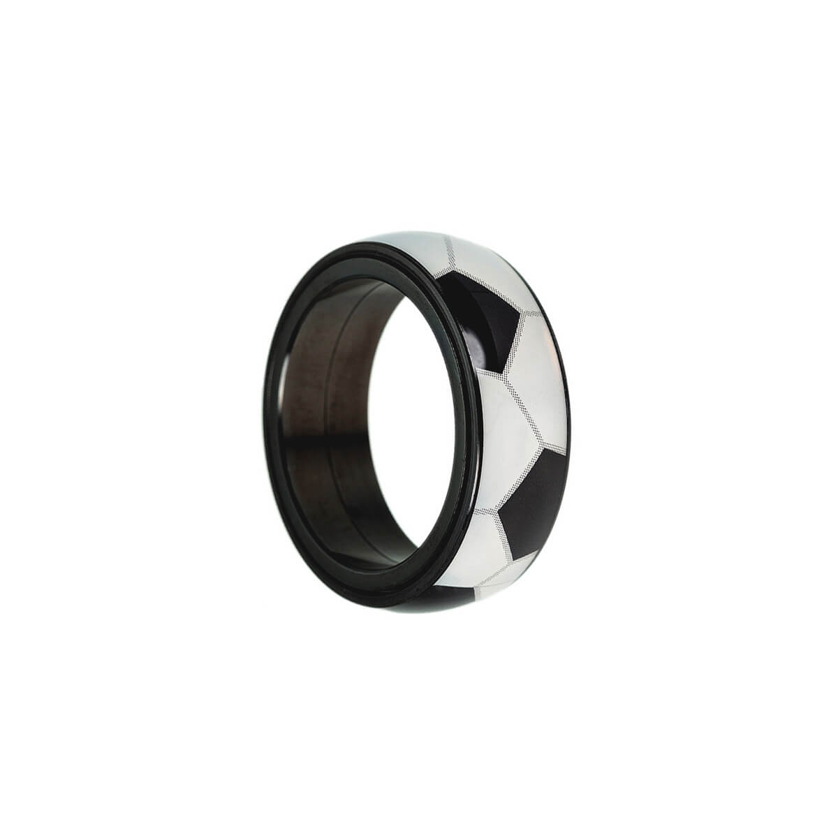 Football spinner ring anti-stress ring (steel 316L)