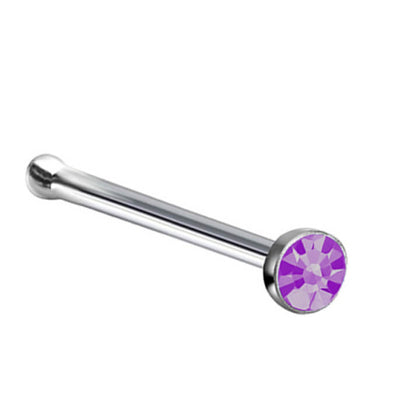 Nostril with stone spherical pin (Steel 316L)