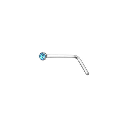 Bent nasal smycken konstgjord sätt 0,64 mm (stål 316L)