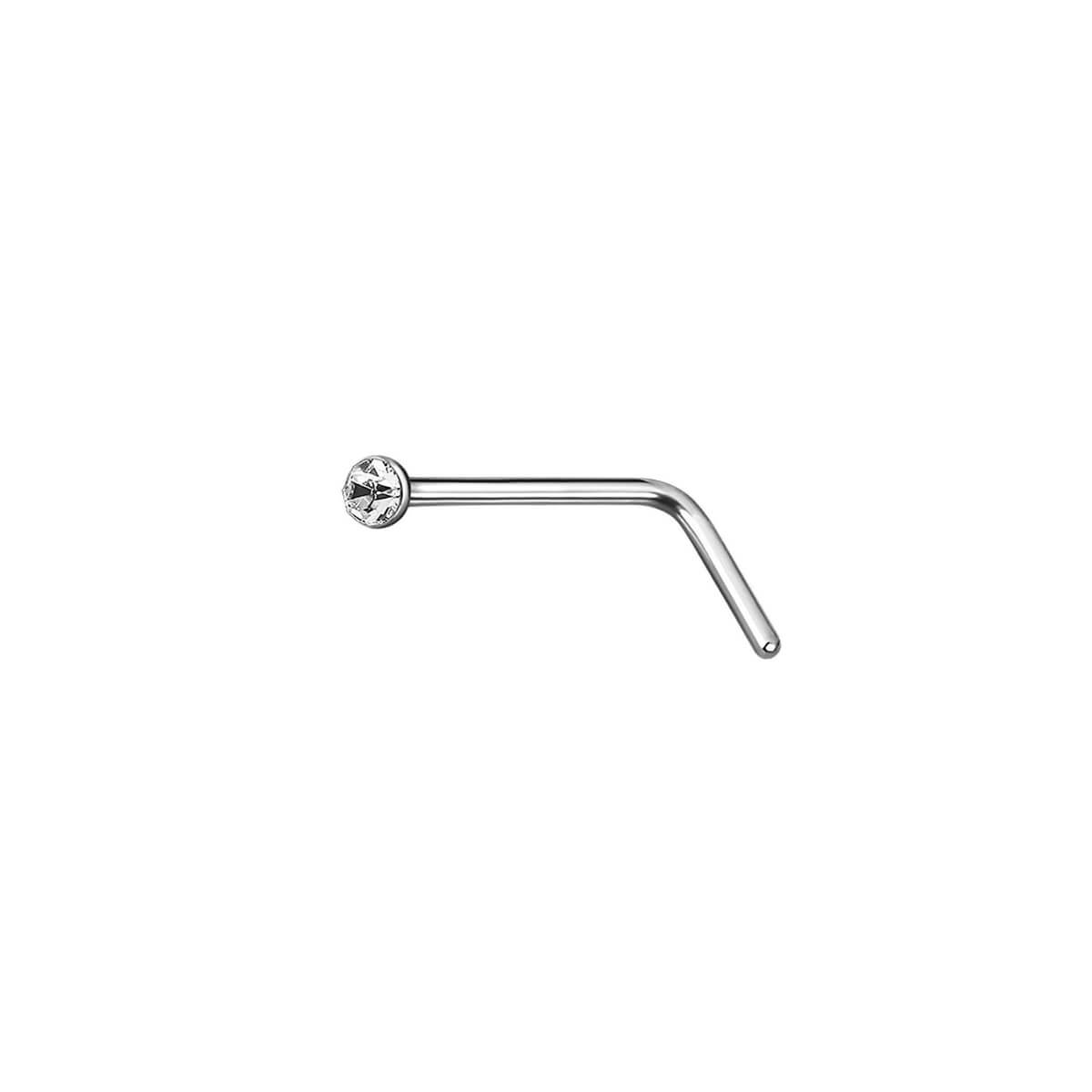 Bent nasal smycken konstgjord sätt 0,64 mm (stål 316L)