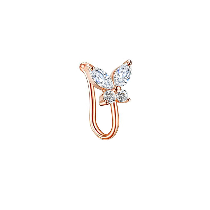 Feikki nose ring zirconia butterfly