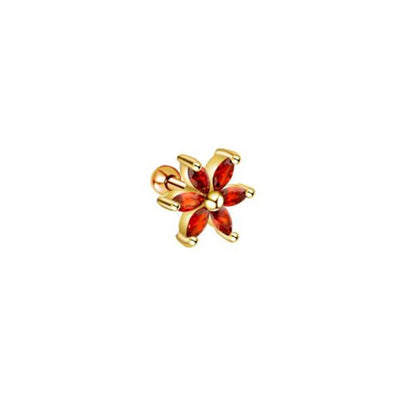 Zirconia flower bracelet 1.2mm (steel 316L)