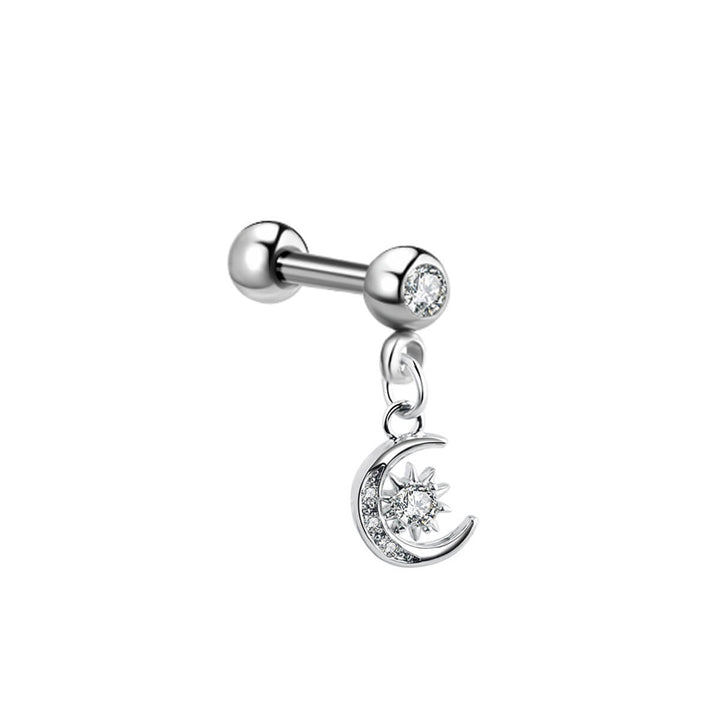 Hanging moon zirconia bracelet 1.2mm (steel 316L)