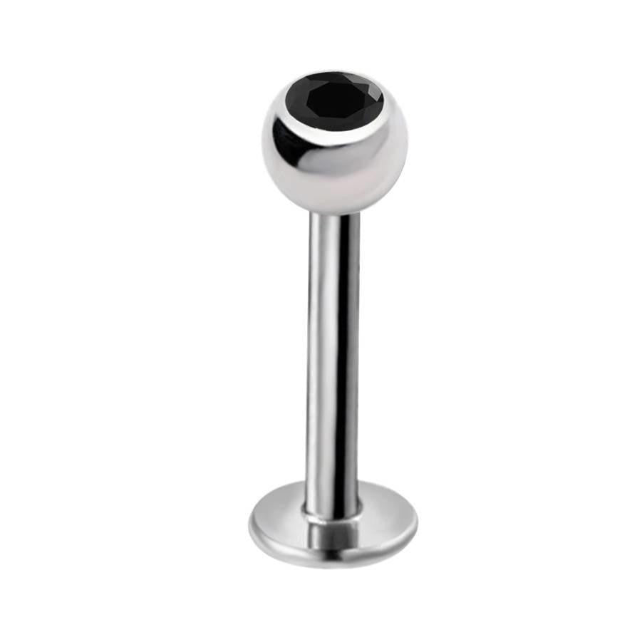 Kivellinen labret huulikoru 1.2mm 8mm (teräs 316L)