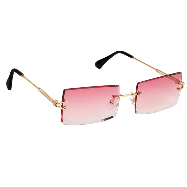 Rectangular sunglasses Frameless lenses