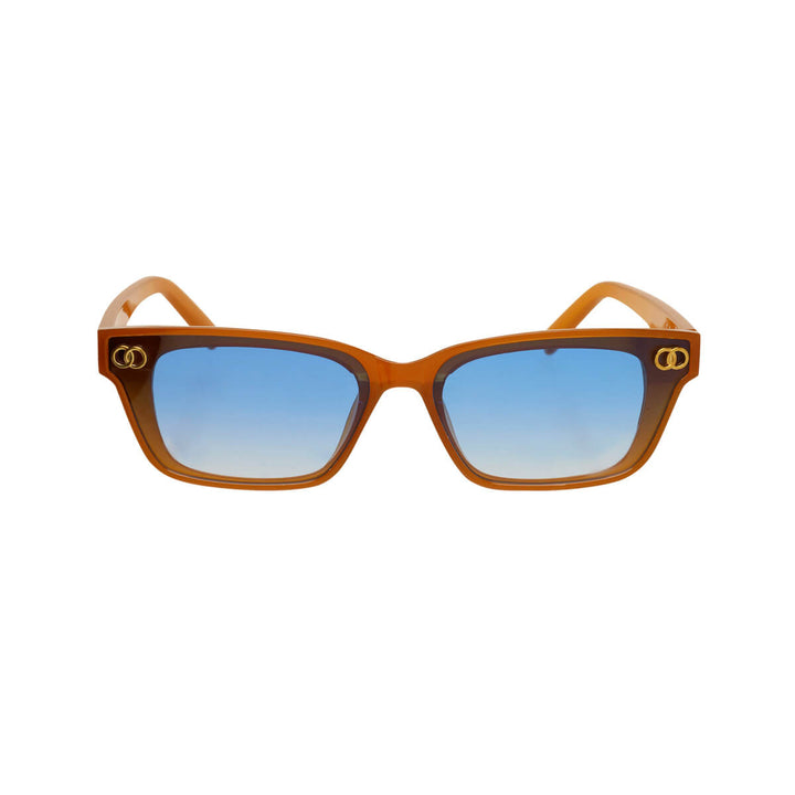 Rectangular sunglasses with decoration