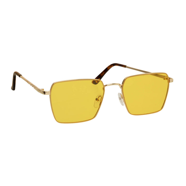 Metal -framed angular sunglasses