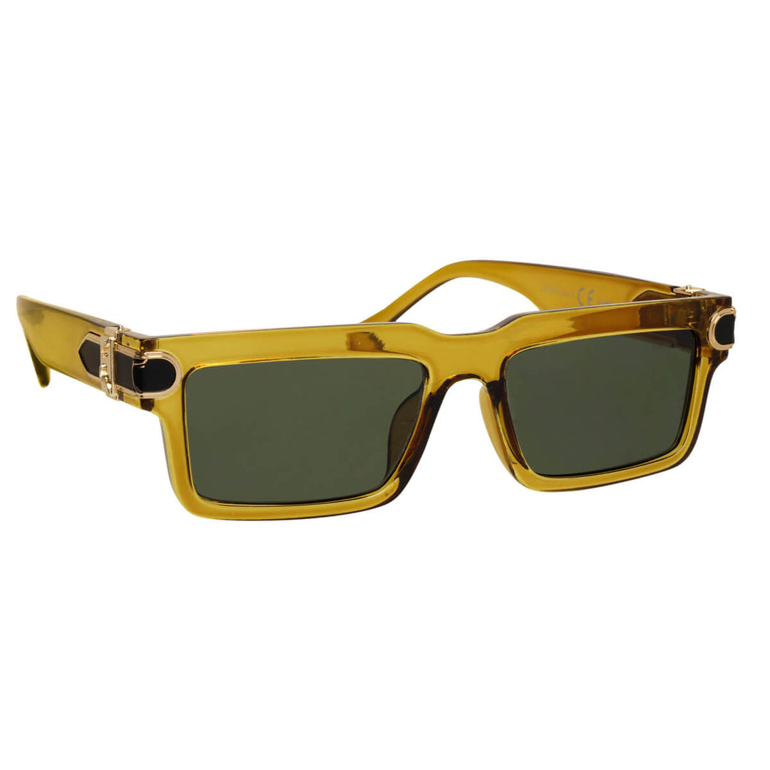 Rectangular sunglasses with decoration