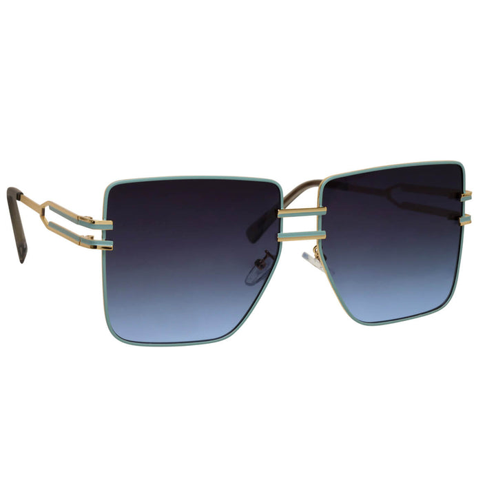 Big square sunglasses with striped frames