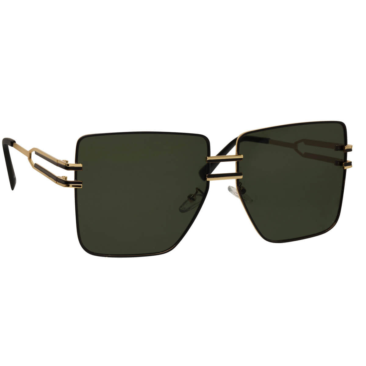 Big square sunglasses with striped frames