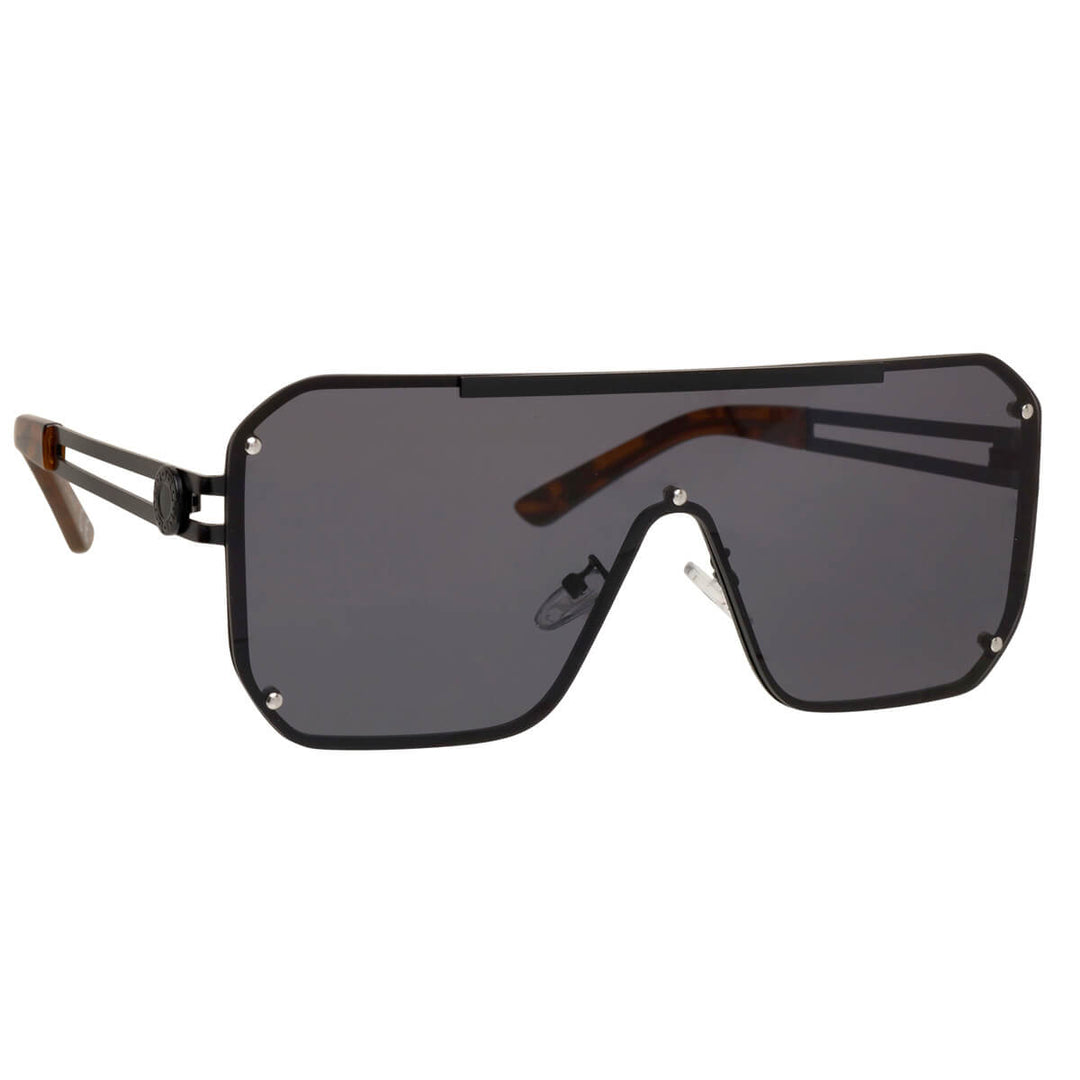 Single lens angled sunglasses