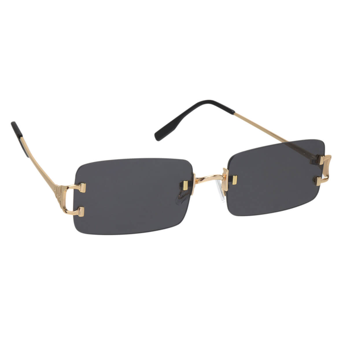 Rectangular sunglasses without frames