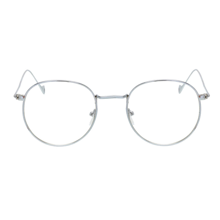 Round fake eyeglasses fake glasses metal frames