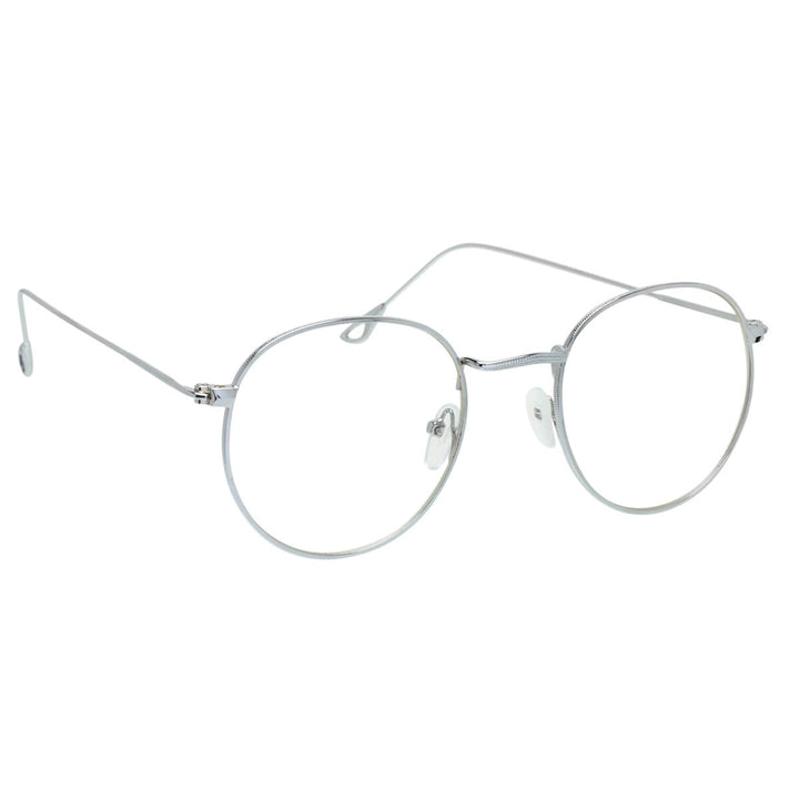 Round fake eyeglasses fake glasses metal frames