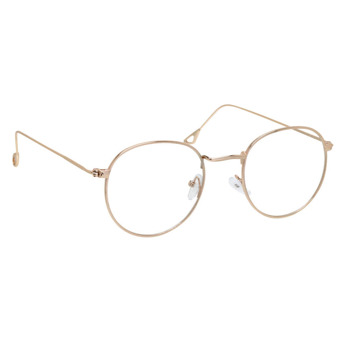 Round fake eyeglasses fake glasses metal frames