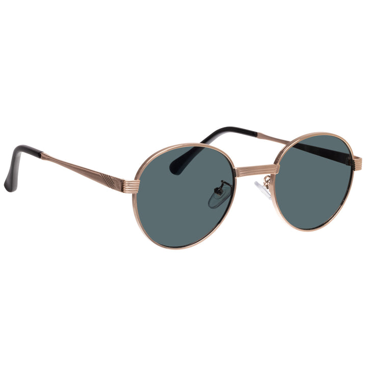 Round sunglasses with sturdy metal frame