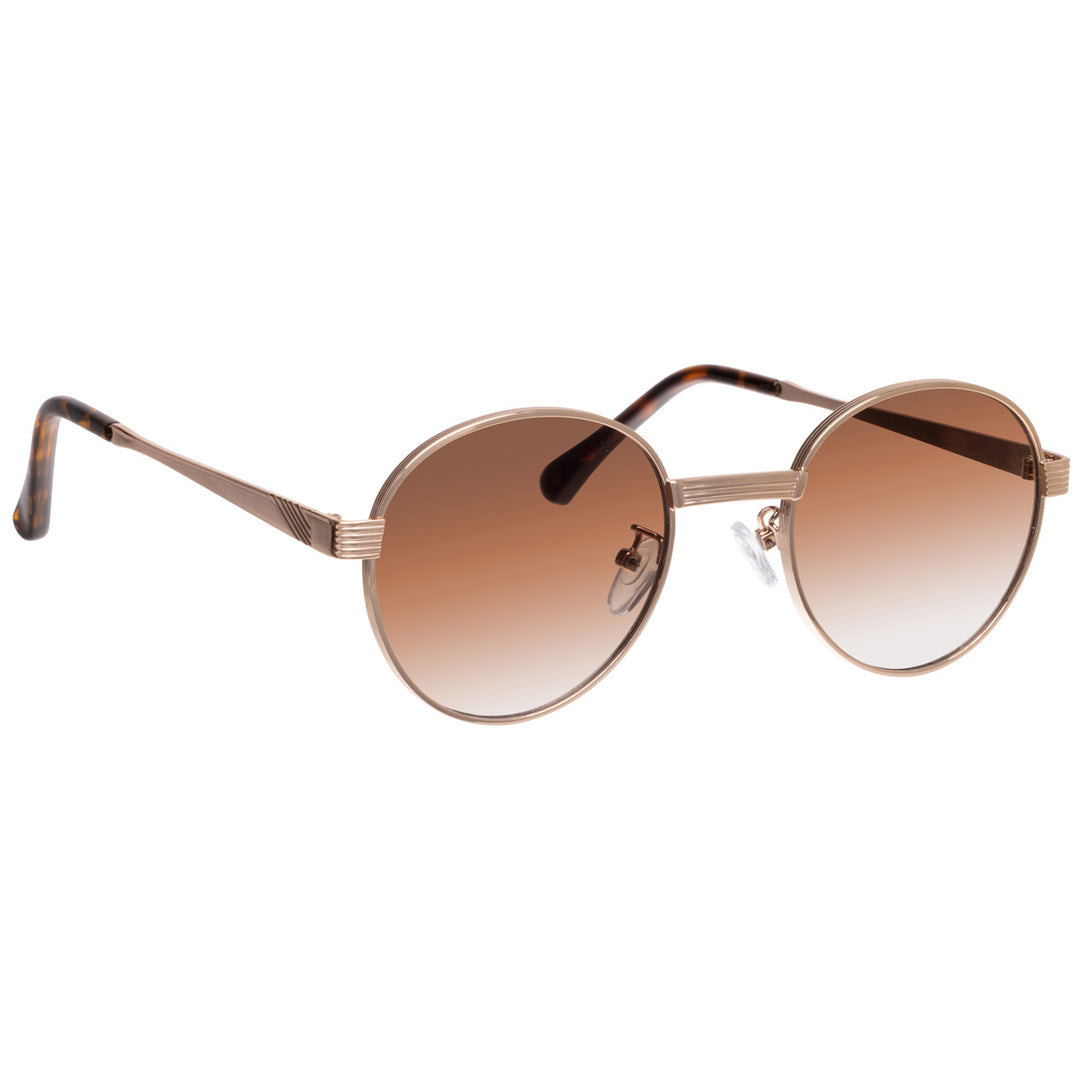 Round sunglasses with sturdy metal frame