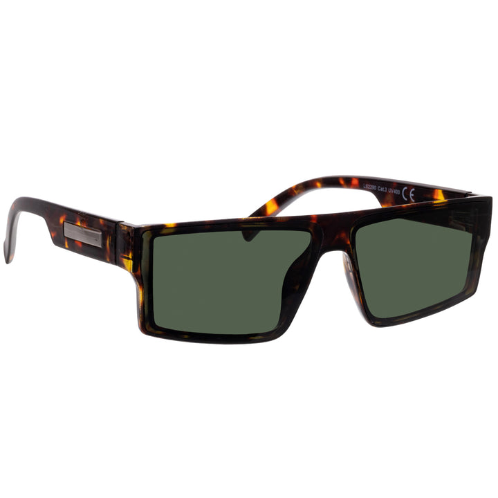 Angular low flat top sunglasses