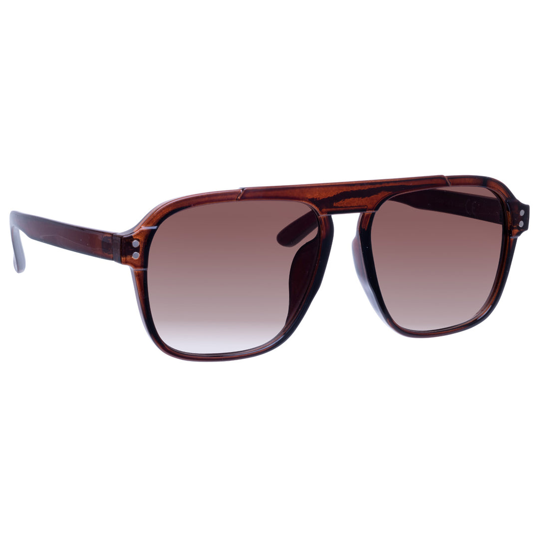 Angled aviator sunglasses flat top