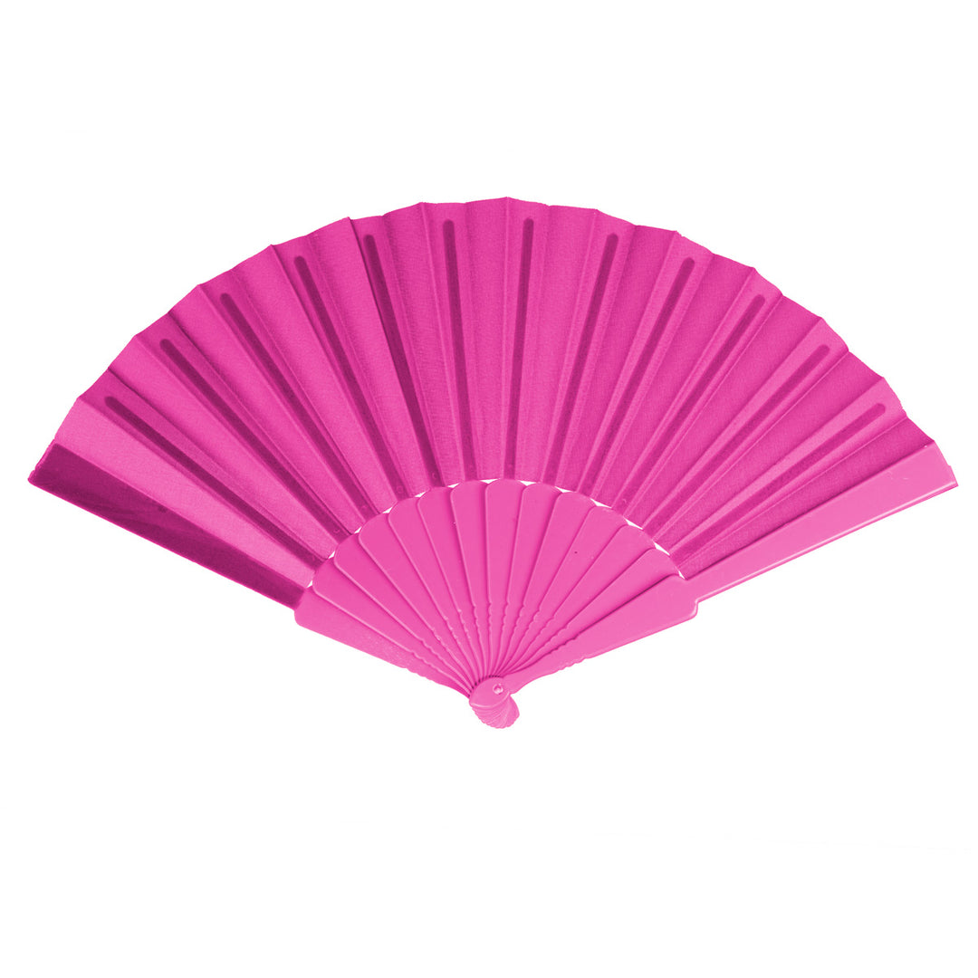 Plastic fan with cloth