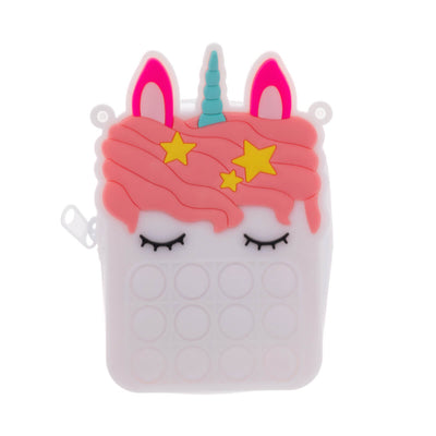 Pop it stress toy unicorn shoulder bag