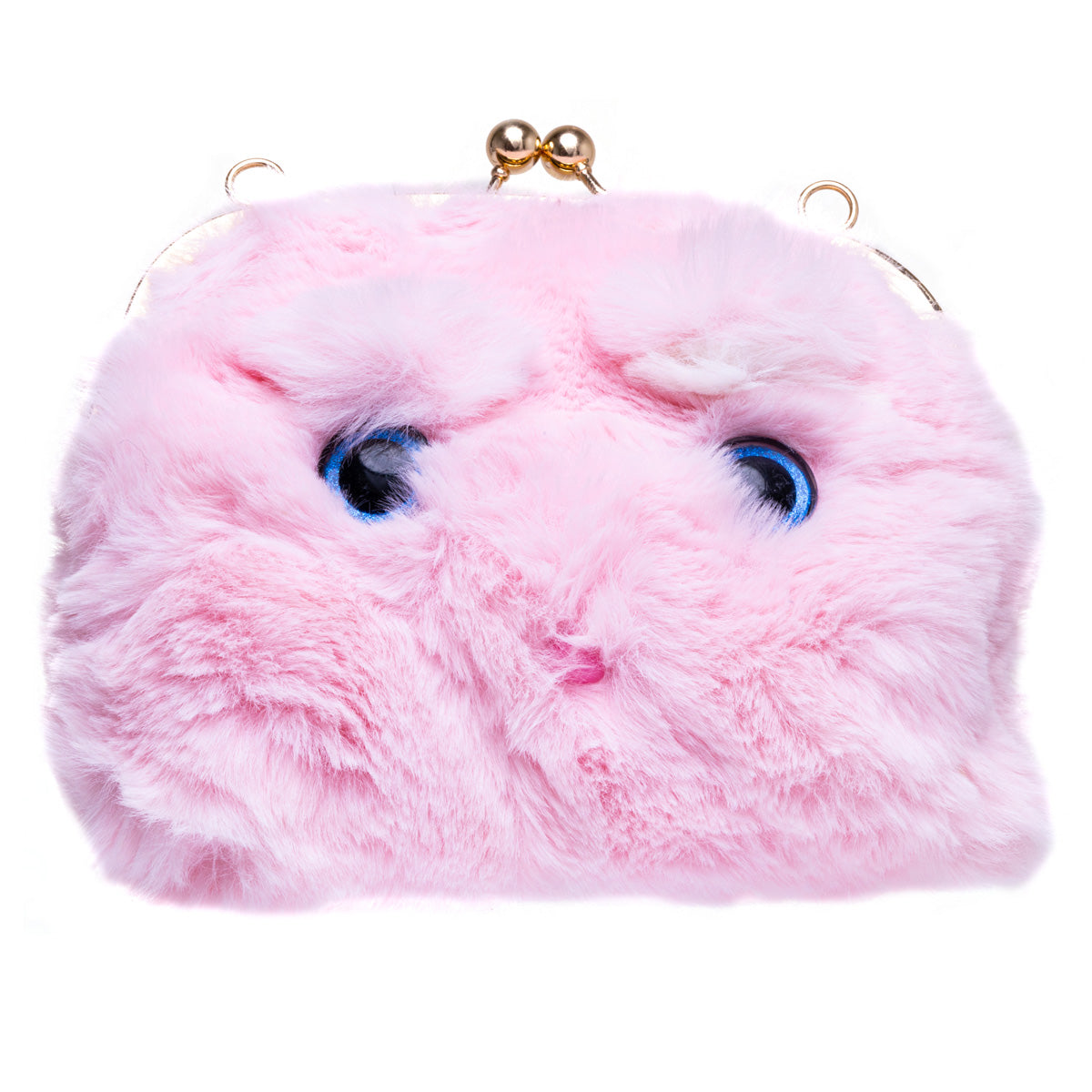 Fluffy stuffed animal big shoulder bag