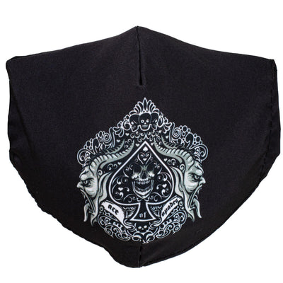 Ace of spades skull face mask cotton 50% 1pc
