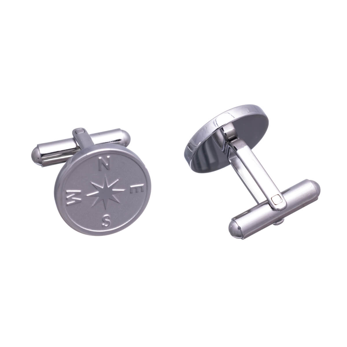 Round cufflinks for air directions (steel 316L)