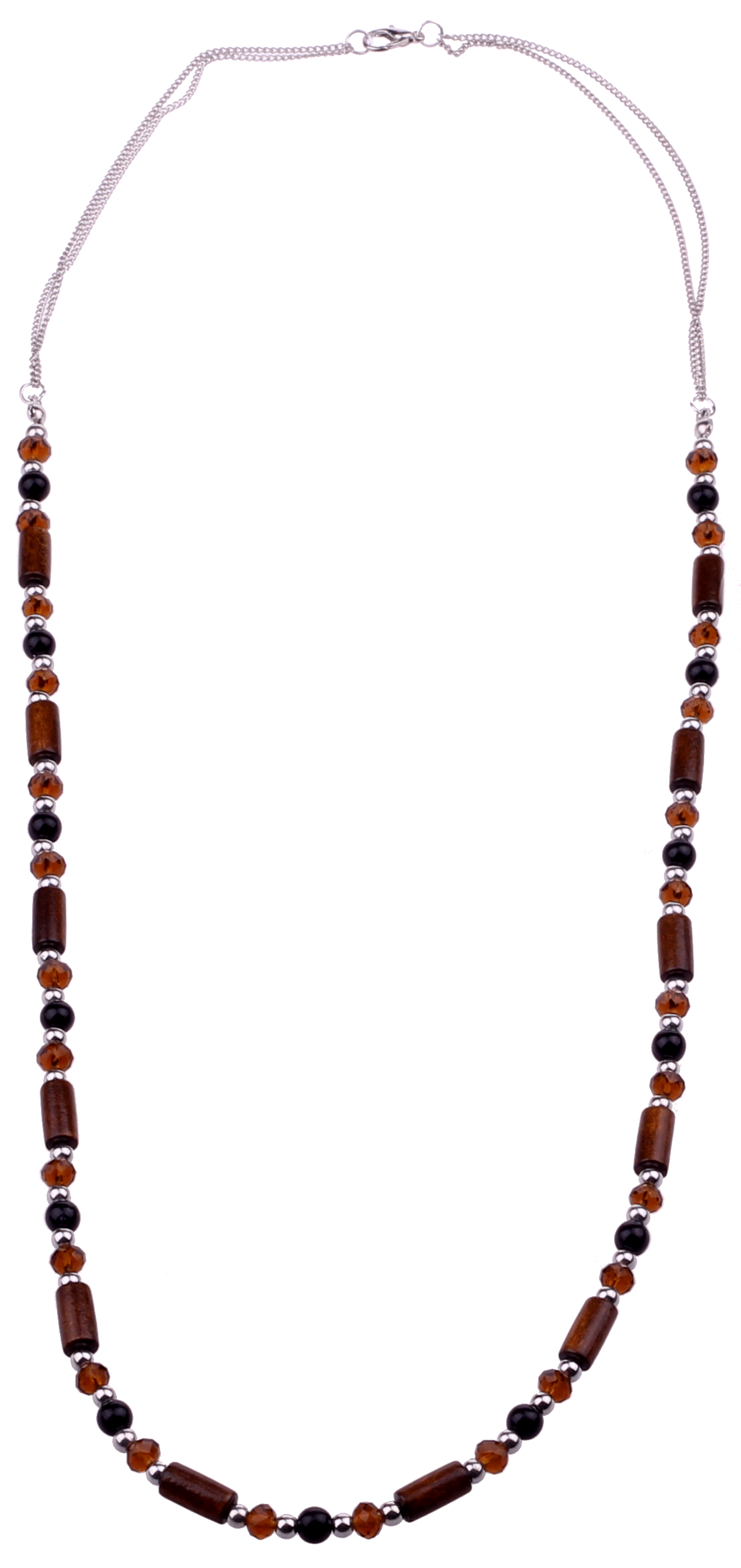 Wood necklace 72cm