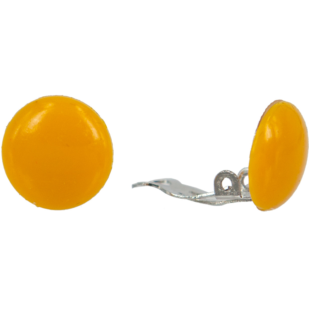 Örhängen med runda, platta knappar (stål 316L)