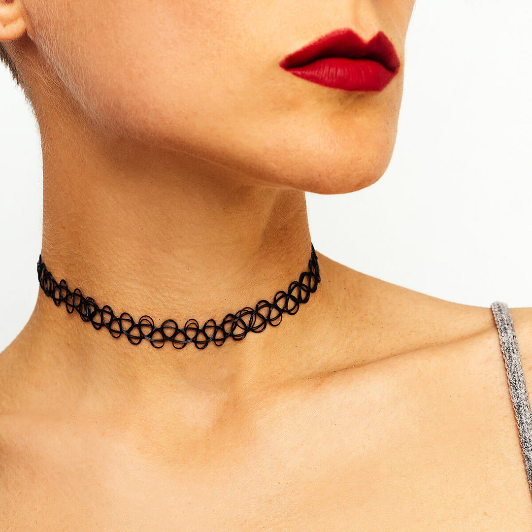 Nylon tatuering choker halsband